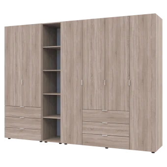 Set Doros Gelar s regálem Dub Sonoma 2+4 dveře 270,7×49,5×203,4 (42005051)
