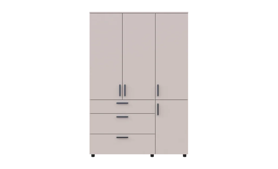 Skříň na oblečení Doros Thorn Kašmír 3 DTD/3Š tyč 135х51.6х200 (44900497)