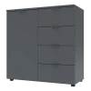 Komoda Doros Ron 1 1 dveře 4 zásuvky Grafit 80 × 38 × 81 (41516006)