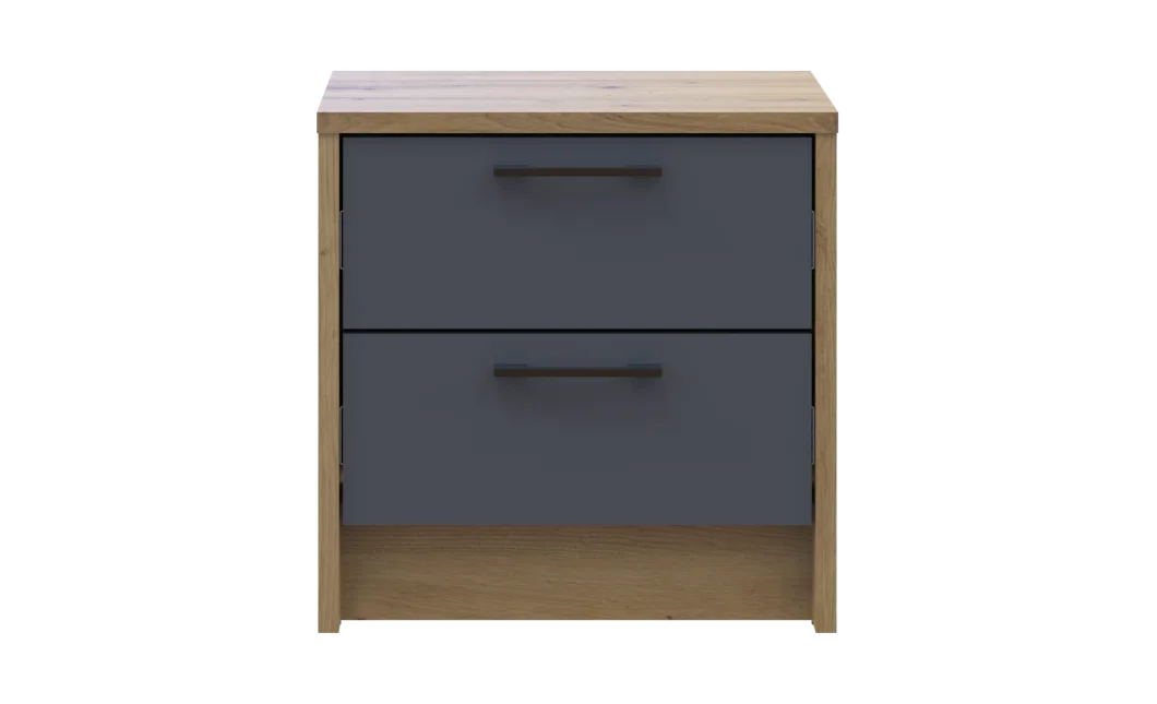 Noční stolek Doros Rondi Dub Artisan/Antracit 2Zás 40x35x40 (41516286)