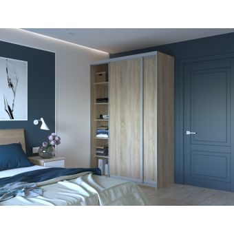 Šatní skříň Doros City Light Dub Sonoma 2 DTD 150×60×225 (42002012)