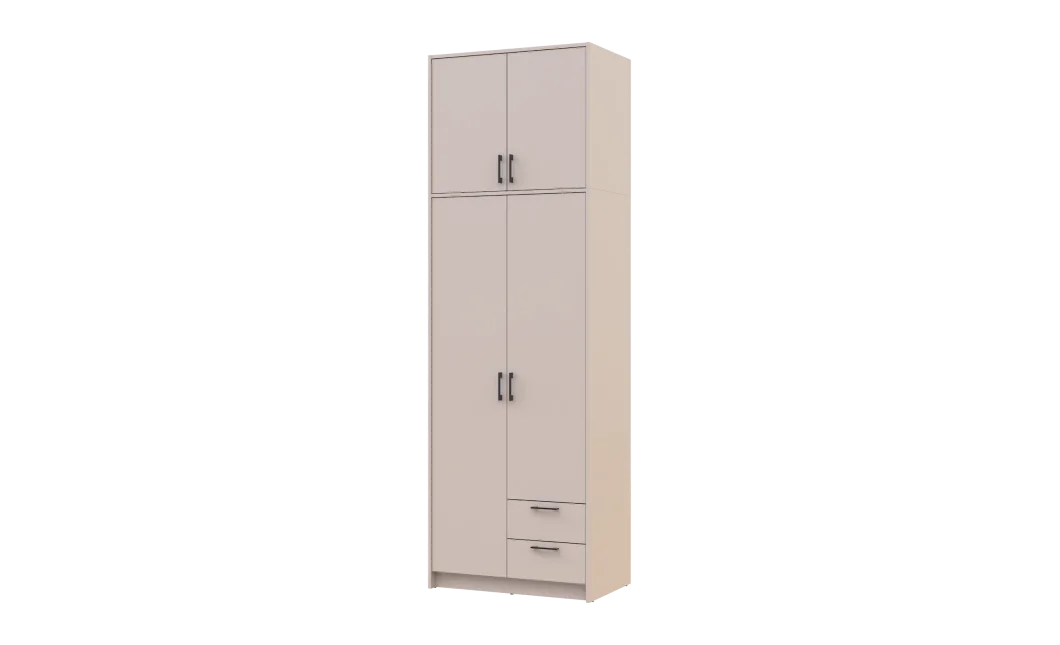 Šatní skříň Doros Rondy s s vysokým nástavcem Kašmír 2 dvere 82x52x260 (80738482)