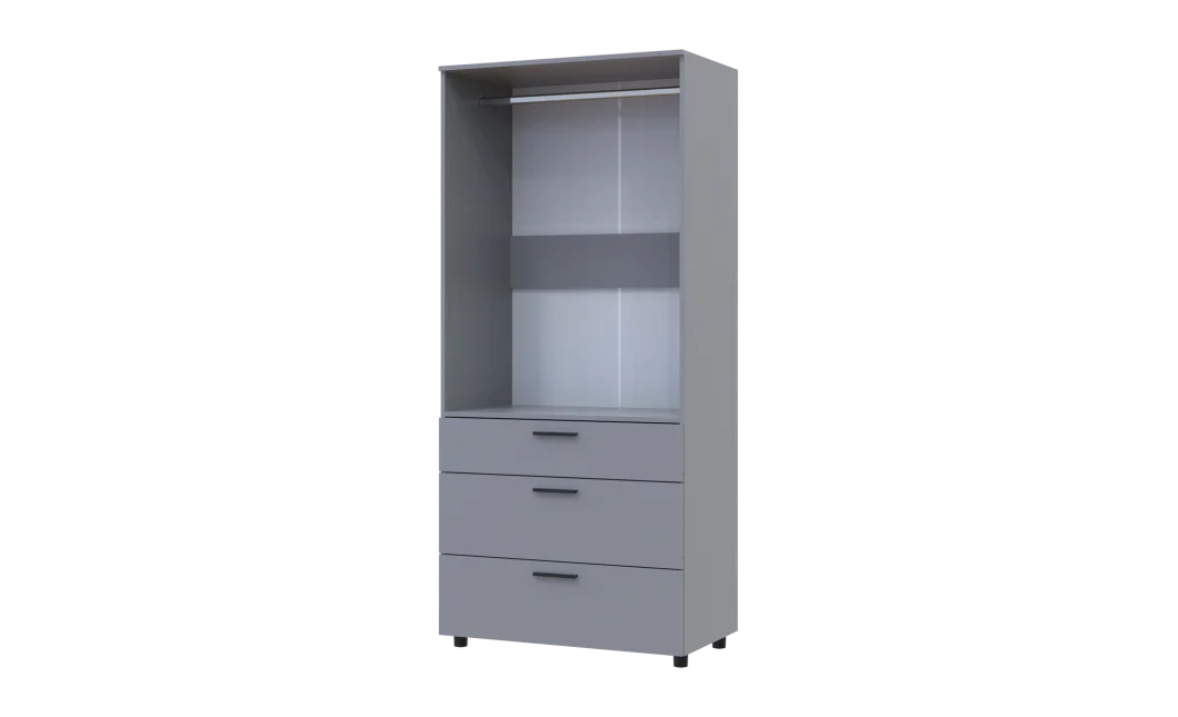 Skříň na oblečení Doros Thorn Šedá 2 DTD/3Š tyč 90х51.6х200 (44900441)
