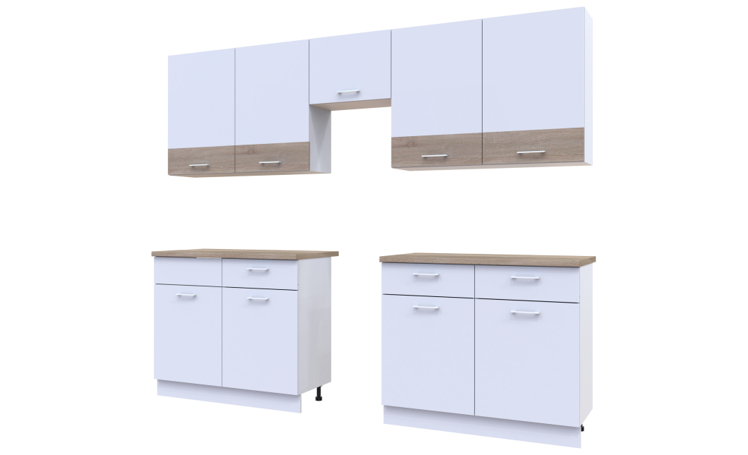 Kuchyně Lea Doros Bílá/Dub Sonoma DTD 300×60×250 (81000008)
