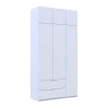 Šatní skříň Lukas Bílý/Bílý 3 dveře 120x50x240 (80737796)
