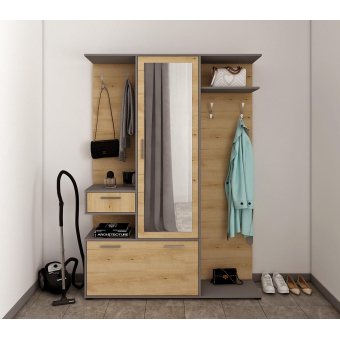 Předsíň Doros Finch Grafit / Dub Artisan 145 × 37 × 202 (44900220)