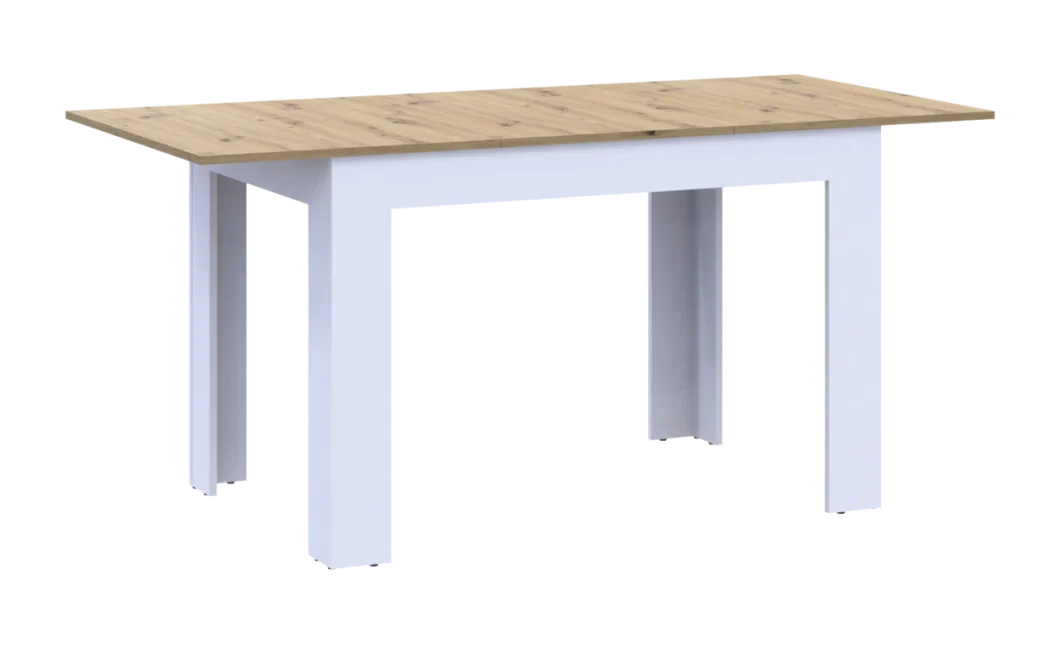 Jídelní stůl Doros Flint Bílý/Dub Artisan 120/170x80x78 (41510130)