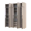 Kleiderschrank mit Schubladen, Regalen und Aufsatzschrank Doros Kasper Kaschmir 2+3 LTD 225 × 50 × 245 cm (42005556)