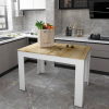 Jídelní stůl Doros Flint Bílý/Dub Artisan 120/170x80x78 (41510130)