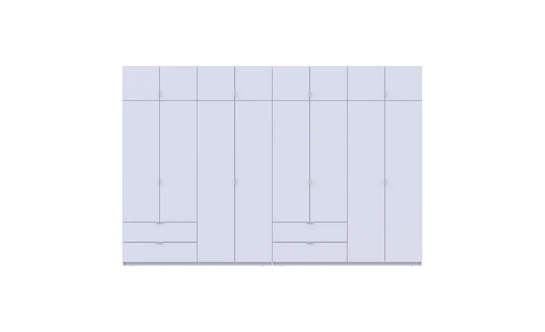 Sada Lukas Bílý/Bílý 807362881 4+4 dveře 360x50x240 (42005142)