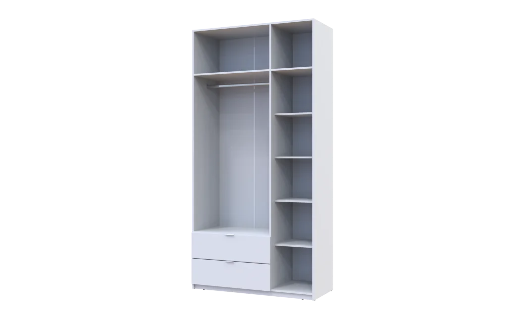 Šatní skříň Lukas Bílý/Bílý 3 dveře 120x50x240 (80737796)