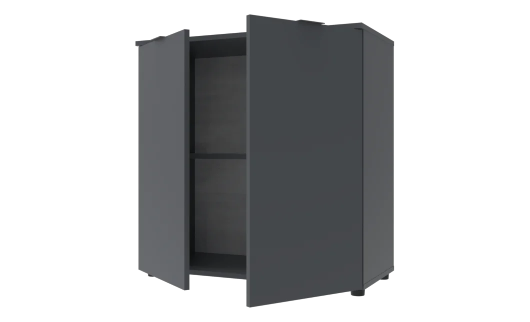 Komoda Doros Ron 3 2 dveře Grafit 80 × 38 × 81 (41516002)