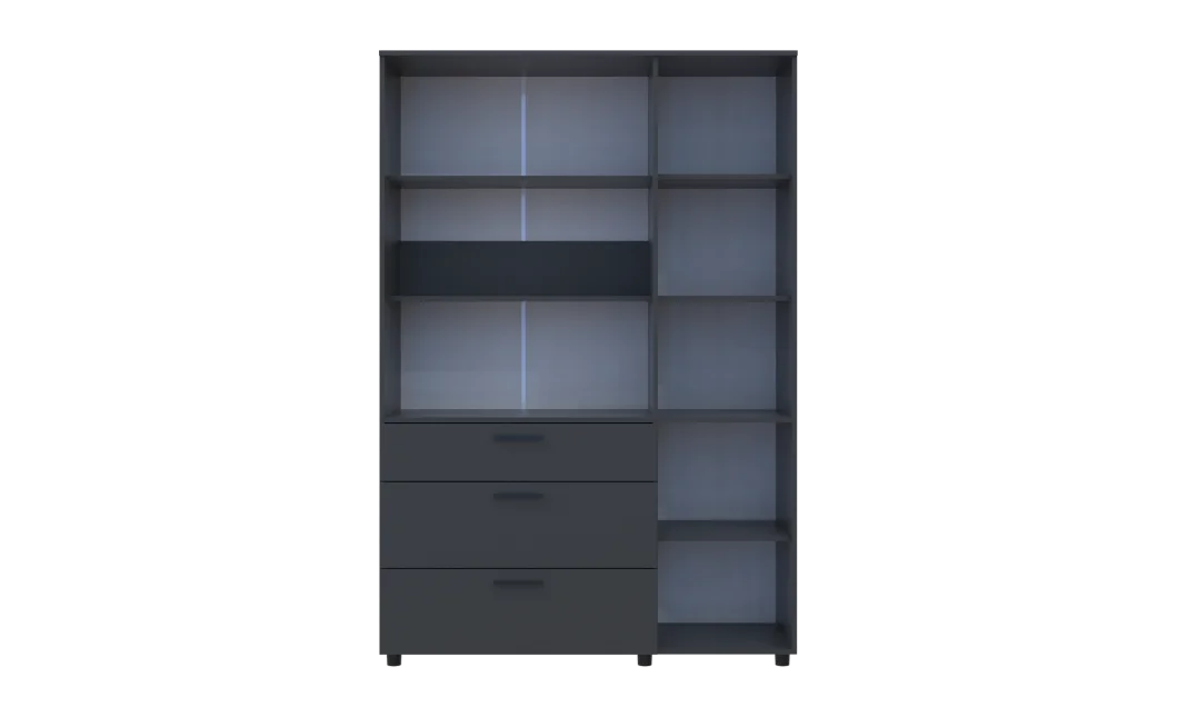 Skříň na oblečení Doros Thorn Antracit 3 DTD/3Š police 135х51.6х200 (44900494)
