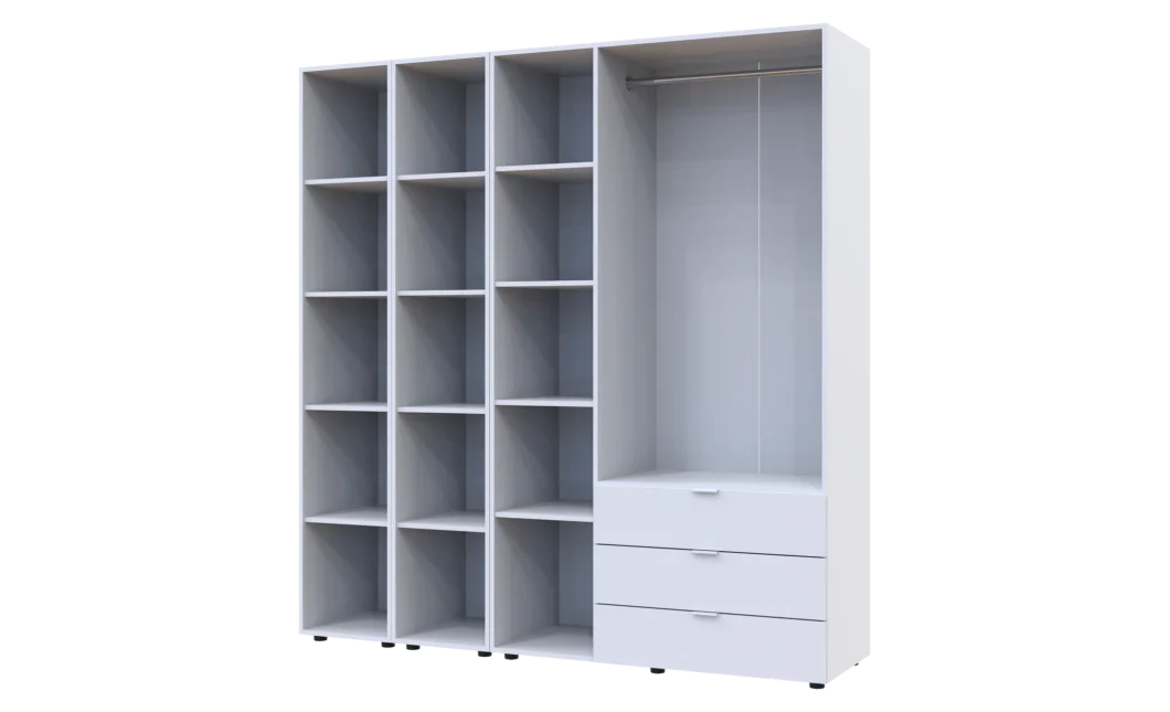Set Doros Gelar se 2 regálů Bílý 3 dveře 192,6×49,5×203,4 (42005035)