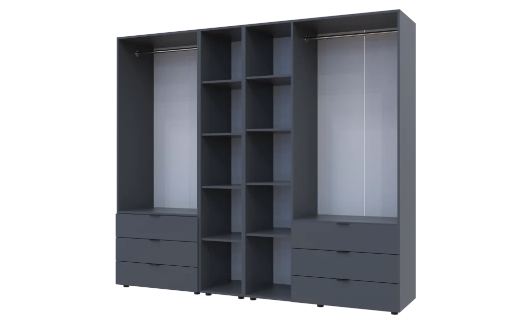 Set Doros Gelar s regálem Grafit 2+3 dveře 231,9×49,5×203,4 (42005057)
