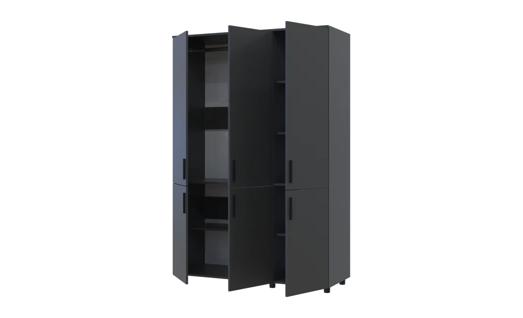 Skříň na oblečení Doros Thorn Antracit 3 DTD tyč 135х51.6х200 (44900491)