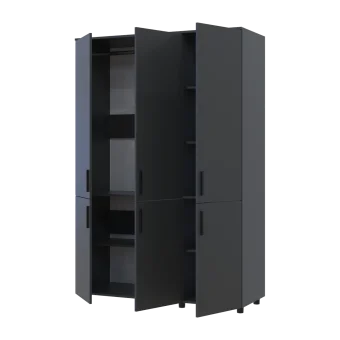 Skříň na oblečení Doros Thorn Antracit 3 DTD tyč 135х51.6х200 (44900491)