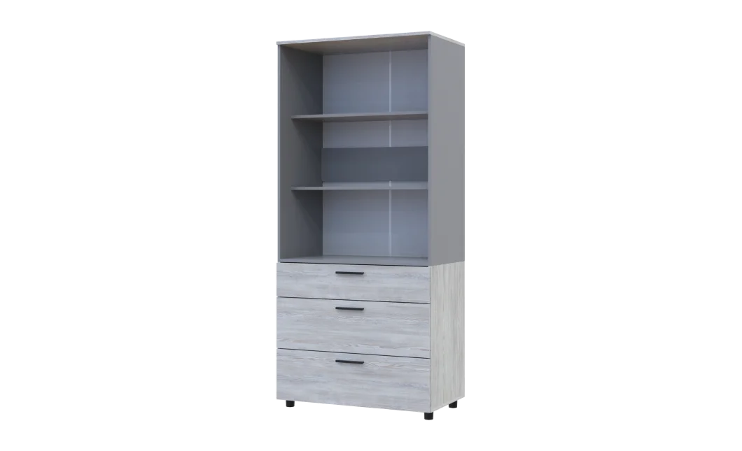 Skříň na oblečení Doros Thorn Borovice Natti/Šedá 2 DTD/3Š police 90х51.6х200 (44900466)