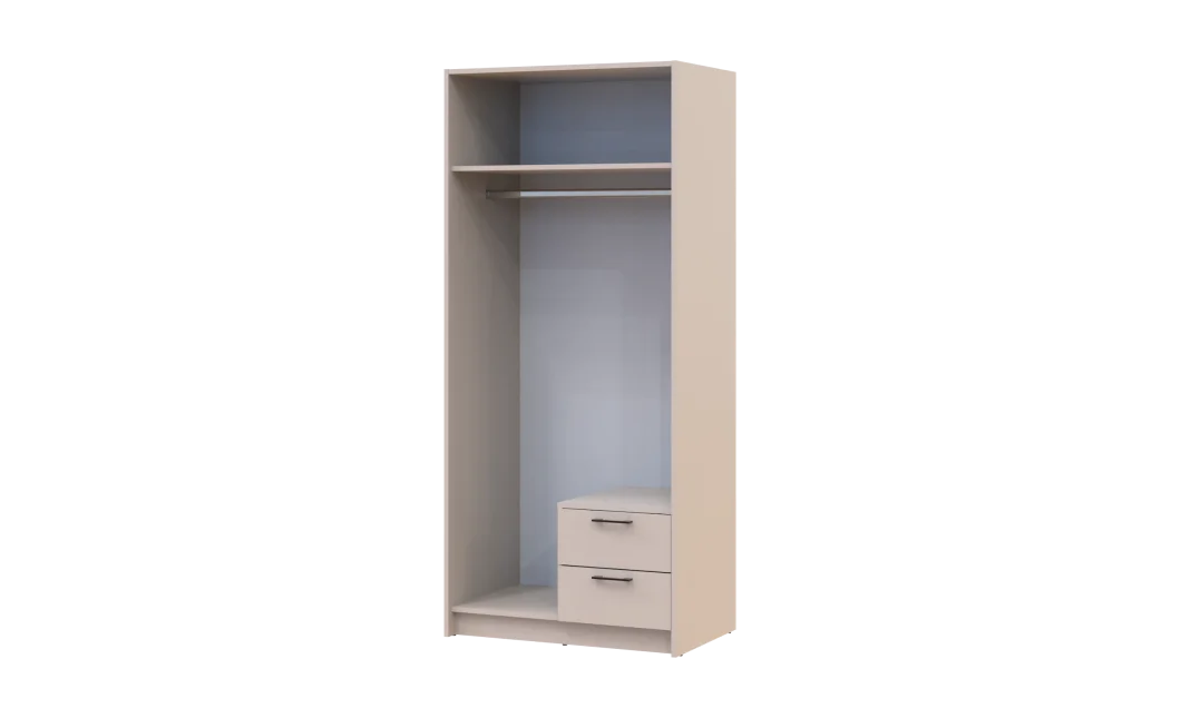 Šatní skříň Doros Rondy se zrcadlem Kašmír 2 dvere 82x52x195 (80738468)