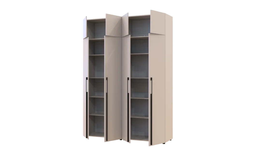 Kleiderschrank mit Regalen und Aufsatzschrank Doros Kasper Kaschmir 2+2 LTD 180 × 50 × 245 cm (42005540)