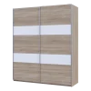 Skříň s posuvnými dveřmi Doros L-Caiser Dub Sonoma vložky Bílá 2 DTD 180x60x213 (65789455)