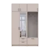 Šatní skříň Doros Rondi s věšákem, zrcadlem a nástavcem Kašmír 2 dvere 142x52x236 (42005403)