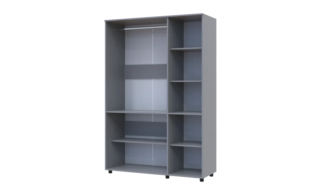 Skříň na oblečení Doros Thorn Šedá 3 DTD tyč 135x51.6x200 (44900487)