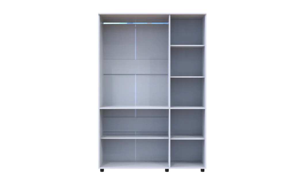 Skříň na oblečení Doros Thorn Bílá 3 DTD tyč 135x51.6x200 (44900483)