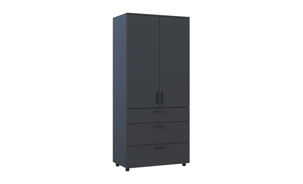 Skříň na oblečení Doros Thorn Antracit 2 DTD/3Š tyč 90х51.6х200 (44900445)