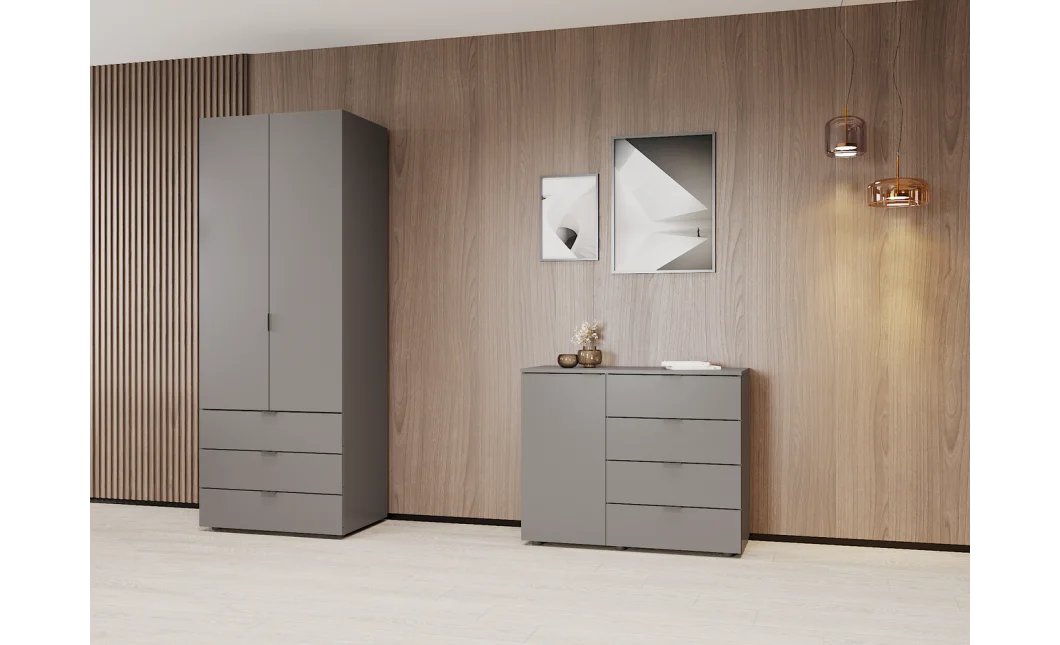 Šatní skříň na oblečení Doros Gelar Grafit 2 dveře 77,5×49,5×203,4 (80737023)