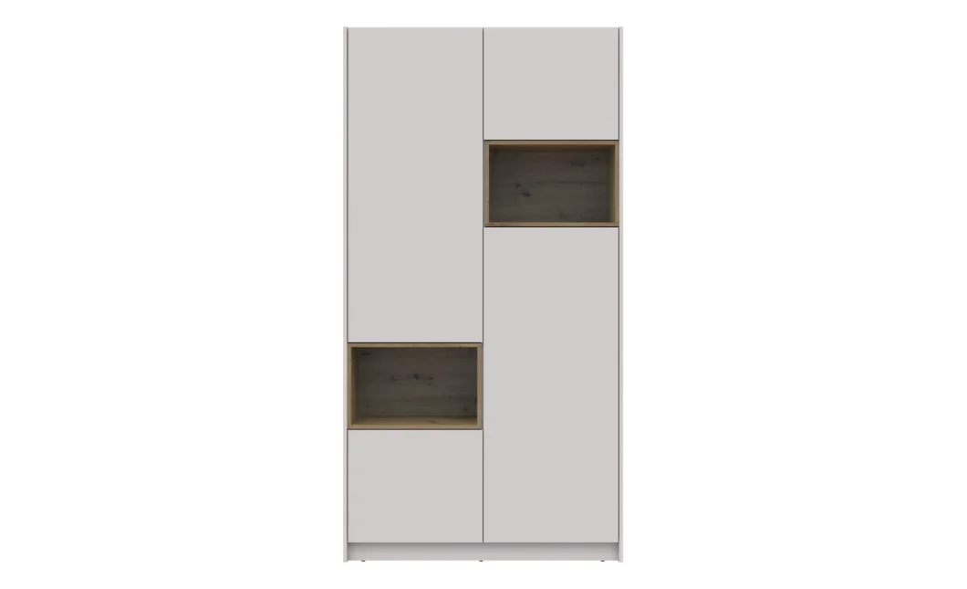 Skříň na oblečení s nikou Doros Dale Kašmír/Dub Artisan 2 dveře 115,2 × 52 × 220 (80737725)