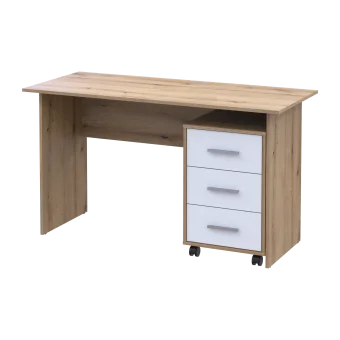 Kancelářský stůl Doros T3 Dub Evok/Bílý Dřevo 120 × 68 × 78 (41901064)