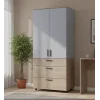 Skříň na oblečení Doros Thorn Cremona Cannolo/Šedá 2 DTD/3Š tyč 90х51.6х200 (44900457)