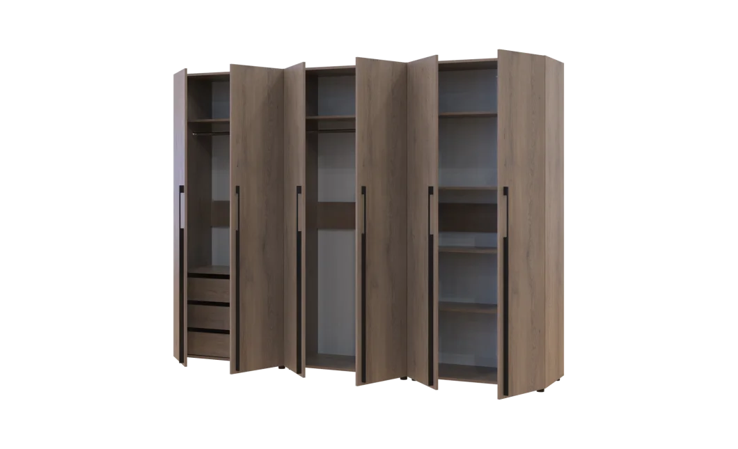 Kleiderschrank mit Regalen und Schubladen Doros Kasper Cremona Cannolo 2+2+2 LTD 270 × 50 × 204 cm (42005731)