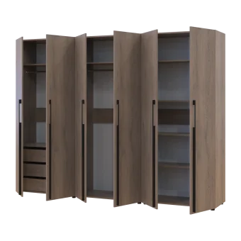 Kleiderschrank mit Regalen und Schubladen Doros Kasper Cremona Cannolo 2+2+2 LTD 270 × 50 × 204 cm (42005731)