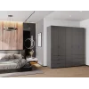 Šatní skříň na oblečení Doros Gelar set Grafit 2+3 dveře 193,7×49,5×203,4 (42002132)