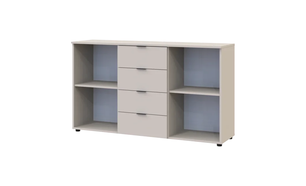 Komoda Doros Ron 5 Kašmír 2 dveře 4 zásuvky 140 × 38 × 81 (41516047)