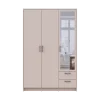 Šatní skříň Doros Rondy se zrcadlem Kašmír 3 dvere 121x52x195 (80738473)
