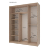 Šatní skříň Doros City Light Dub Sonoma 3 DTD 180×60×225 (42002003)