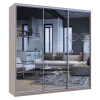 Šatní skříň Doros City Light Dub Sonoma 3 zrcadla 225×60×225 (42002138)