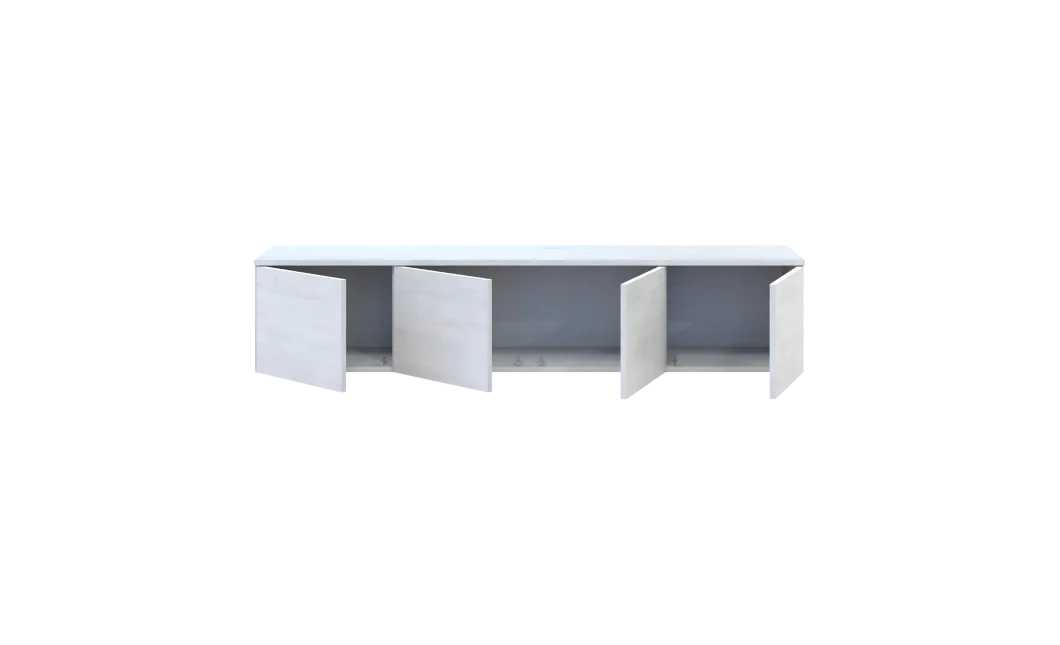 TV stolek Doros Levia Bílé dřevo 4 dveře 160x35x33 (41516117)
