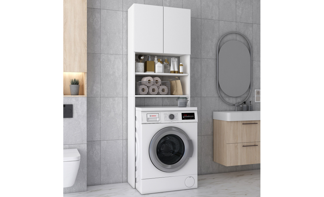 Skříň na pračku Doros Lola Mini Bílý DTD 64×26,6×190 (41516023)