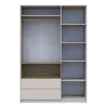 Skříň na oblečení s nikou Doros Dale Kašmír/Dub Artisan 3 dveře 150 × 52 × 220 (80737726)