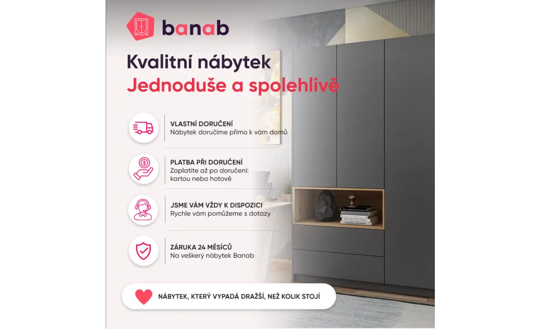 Šatní skříň s výklenkem a regálem Doros Dale Kašmír/Dub Artisan 4 dveře 234×52×220 (44900340)