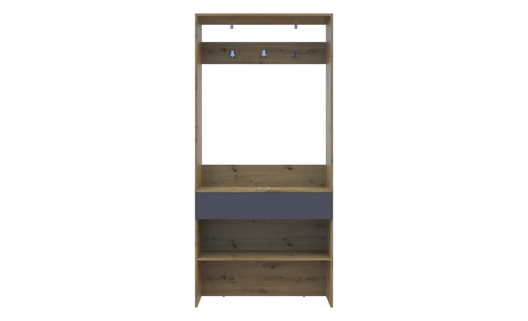 Předsíň Doros Split Dub Artisan/Grafit DTD 94 × 39 × 200 (44900271)