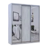 Šatní skříň Doros City Light Borovice Natti 1 DTD / 2 zrcadla 180×60×225 (80736520)