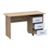 Kancelářský stůl Doros T3 Dub Evok/Bílý Dřevo 120 × 68 × 78 (41901064)
