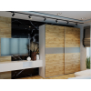 Šatní skříň Doros G-Caiser Bílá / Dub Evok  vložka Grafit 2 DTD / 5 části 220×60×240 (44900390)