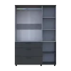 Skříň na oblečení Doros Thorn Antracit/Šedá 3 DTD/3Š tyč 135х51.6х200 (44900521)