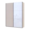 Šatní skříň s posuvnými dveřmi Doros G-Caiser Kašmír / Bílá 1 DTD / 1 sklo / 3 části 180x60x240 (42005322)